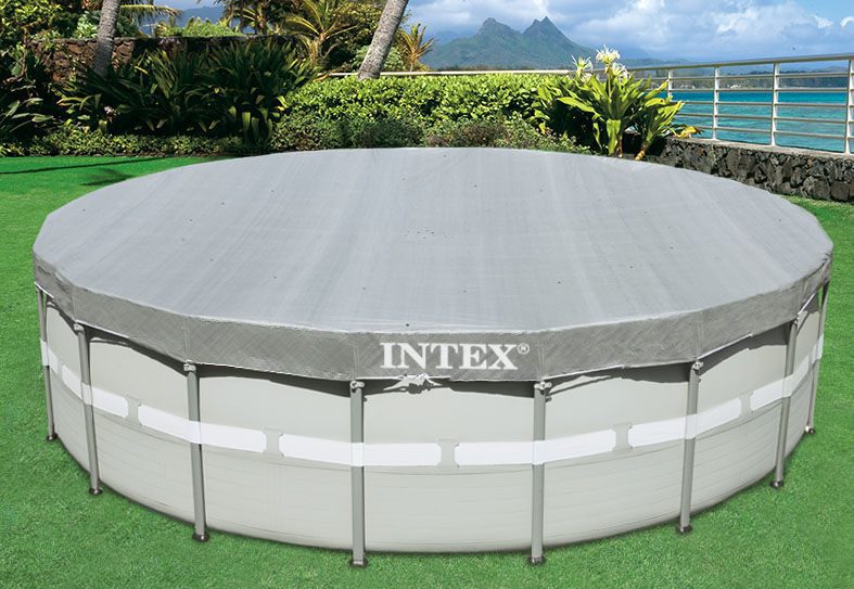 כיסוי לבריכת עמודים 549 סמ 28041 INTEX - בגינה