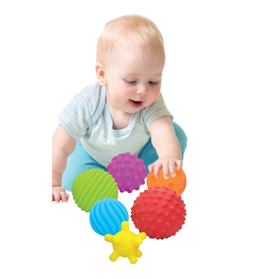 כדורי תחושה סט 6 יח' IAM - Iam toys, משחקי התפתחות לתינוקות