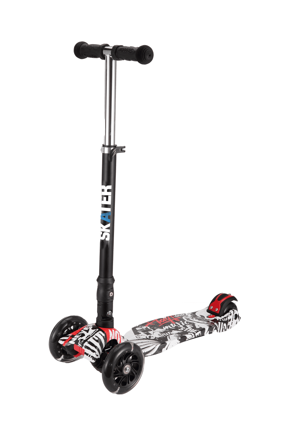 קורקינט 3 גלגלים גרפיטי עם אורות מתקפל Graffit Cool Scooter - קורקינט וספידר