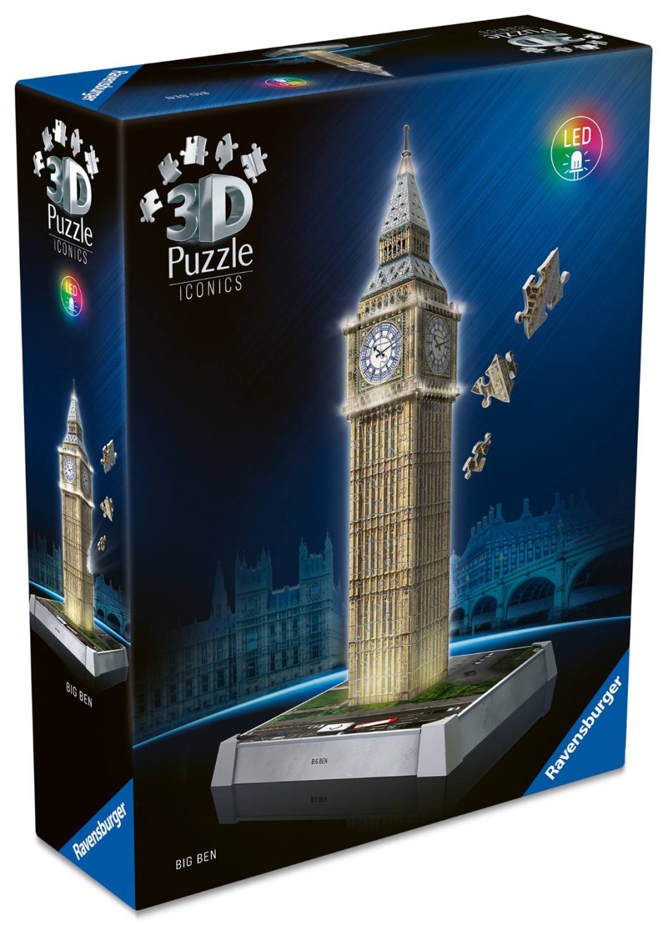 פאזל תלת מימד ביג-בן-מואר 235 חלקים 3D Ravensburger - Ravensburger, בניםבנות