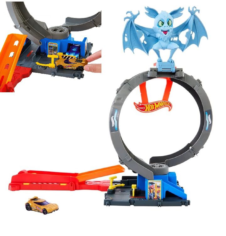 מסלול עטלף התוקף ומכוניות הוט ווילס - Hot wheels, חניונים ומסלולים