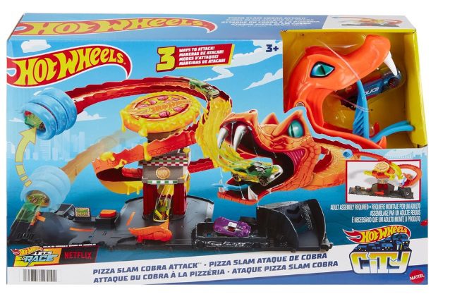 הוט ווילס מסלול מכוניות קוברה מתקפת פיצה - Hot wheels, חניונים ומסלולים