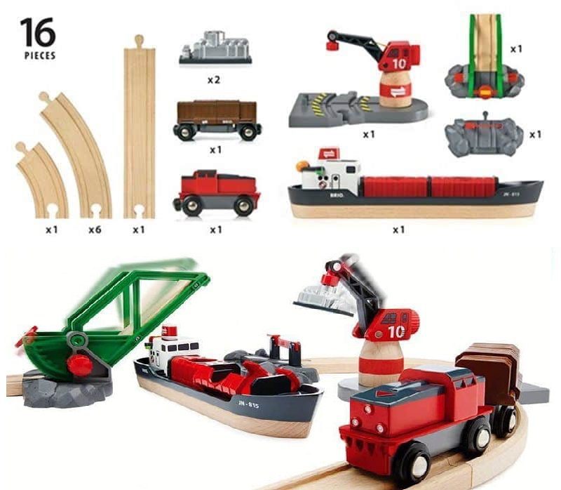 נמל1 נמל ומטענים בסט 33061 Brio - בריו Brio, משחקי עץ
