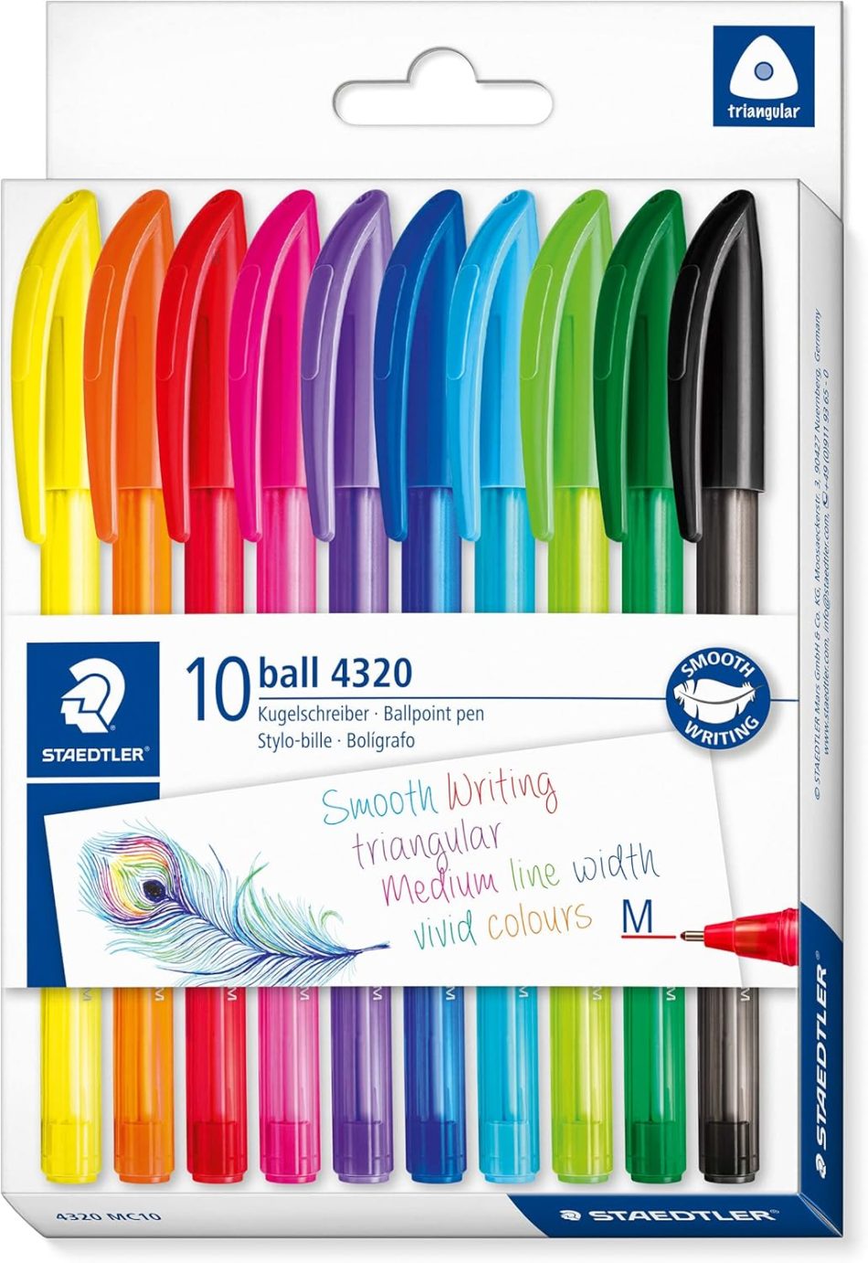 עטי סטדלר 10 צבעים Staedtler - אומנות ויצירה, בית ספר ואומנות