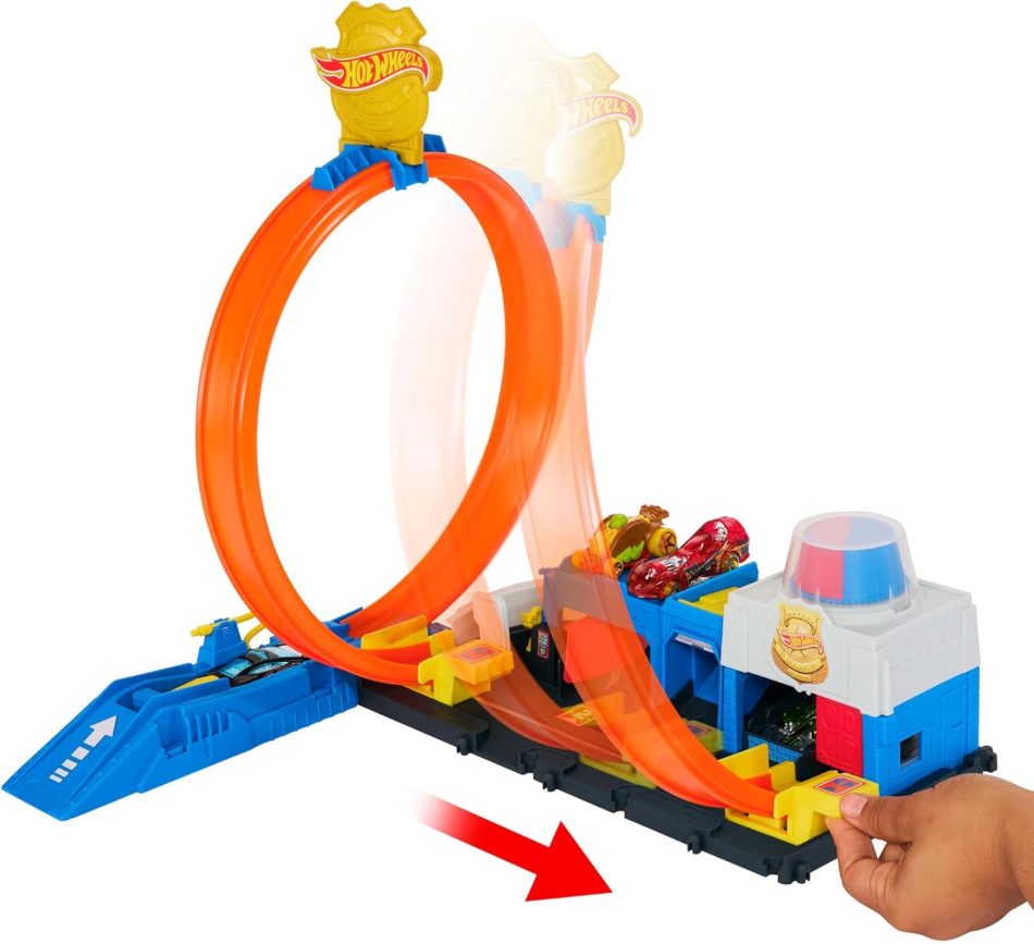 הוט ווילס תחנת משטרה משגר ולופ - Hot wheels, חניונים ומסלולים