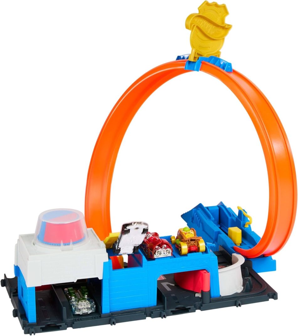 הוט ווילס תחנת משטרה משגר ולופ - Hot wheels, חניונים ומסלולים