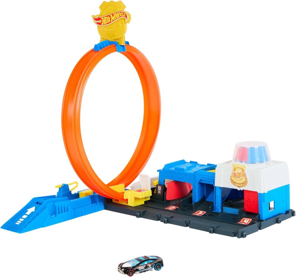 הוט ווילס תחנת משטרה משגר ולופ - Hot wheels, חניונים ומסלולים