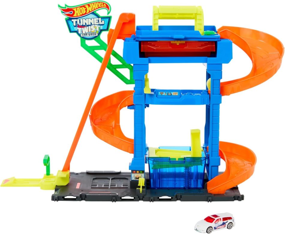 הוט ווילס תחנת שטיפת מכוניות משנה צבע - Hot wheels, חניונים ומסלולים