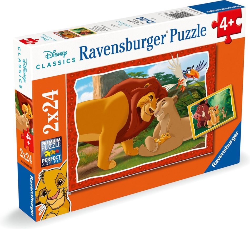 פאזל 2X24 חל' מלך האריות Ravensburger - 24-35 חלקים, Ravensburger