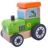 טרקטור פרוק והרכבה מעץ Pit toys - הרכבות ופאזלים לפעוטות, משחקי עץ