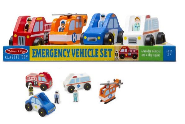 רכבי הצלה סט מליסה ודאג - מליסה ודאג Melissa & Doug, משחקי עץ