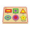 פאזל כפתור צורות גיאומטריות מעץ Pit toys - הרכבות ופאזלים לפעוטות, משחקי הרכבה