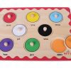 פאזל כפתור צבעים מעץ Pit toys - הרכבות ופאזלים לפעוטות, משחקי הרכבה
