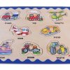 פאזל כפתור כלי תחבורה מעץ Pit toys - הרכבות ופאזלים לפעוטות, משחקי הרכבה