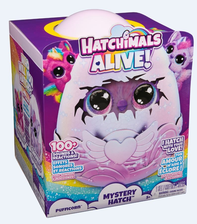 האצ'ימלס גדול פאפיקורן Pufficorn Hatchimals Alive - בובות, בנות