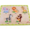פאזל כפתור חיות בר מעץ Pit toys - הרכבות ופאזלים לפעוטות, משחקי הרכבה