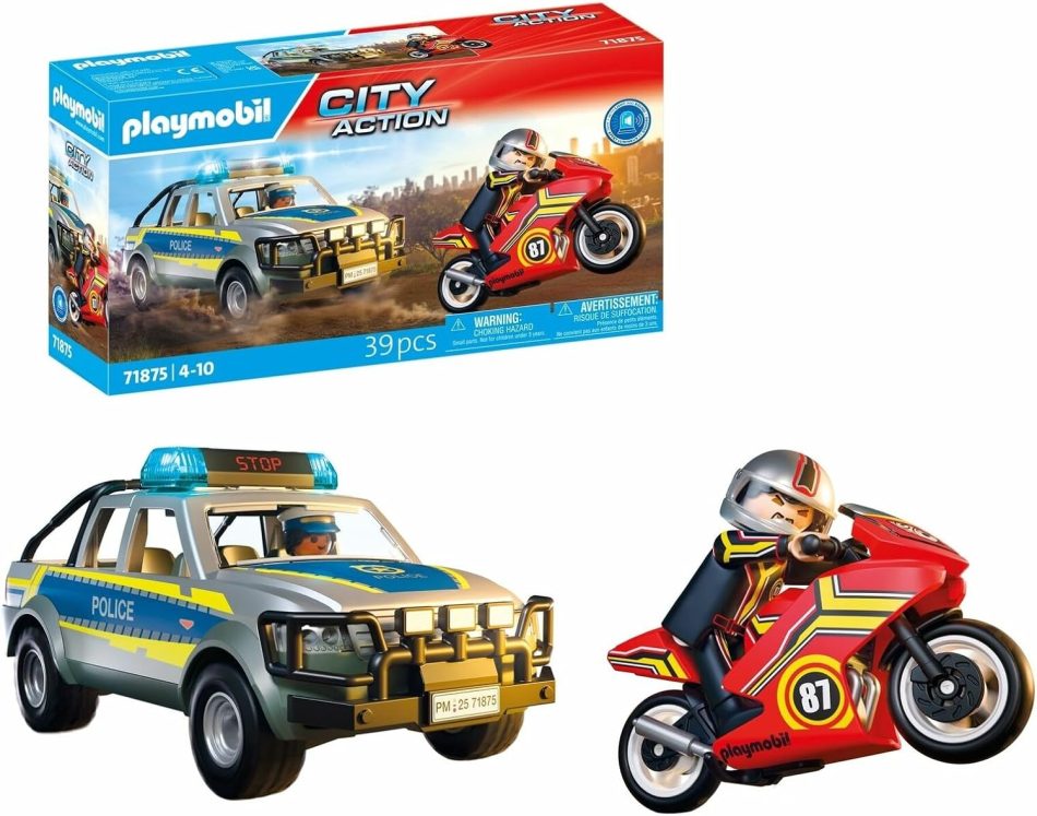 פליימוביל 71875 רכב משטרה ואופנוע playmobil - Playmobil, כלי רכב