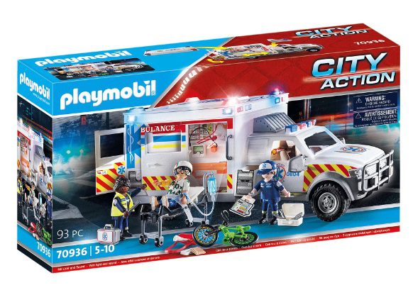 פליימוביל 70936 אמבולנס אורות וצלילים playmobil - Playmobil, כלי תחבורה