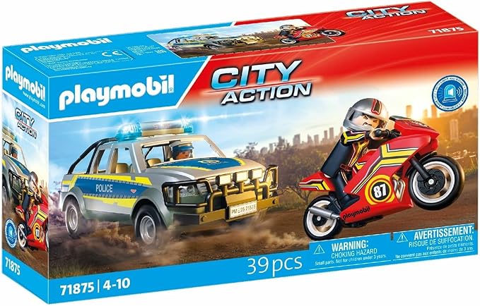 פליימוביל 71875 רכב משטרה ואופנוע playmobil - Playmobil, כלי רכב