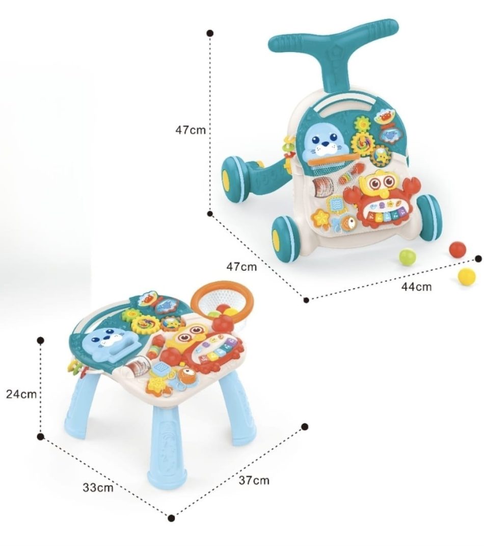 הליכון ושולחן פעילות 2ב1 דובר עברית Sparktoys - Sparktoys, הליכונים ושולחנות פעילות