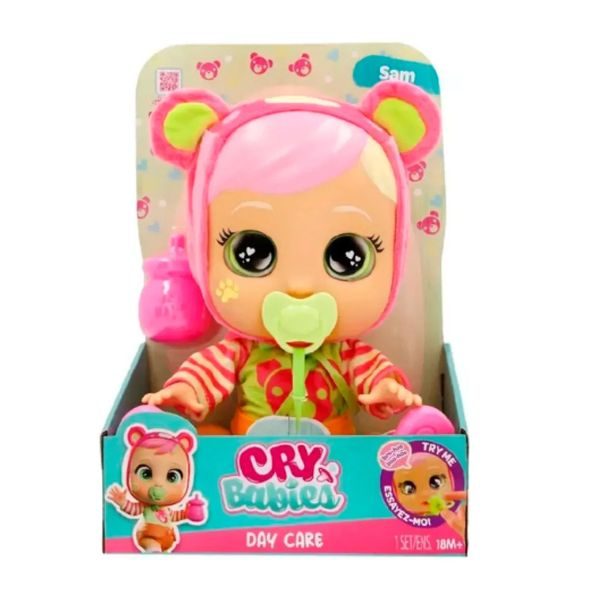בובת קריי בייביז סאם עם חיתול Cry Babies Dreamy - בובות, בנות