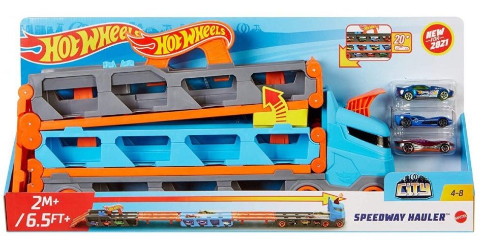 הוט ווילס משאית נושאת מכוניות - Hot wheels, חניונים ומסלולים