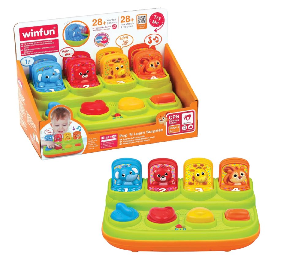 חיות קופצות דו לשוני Winfun - Iam toys, משחקי התפתחות לתינוקות