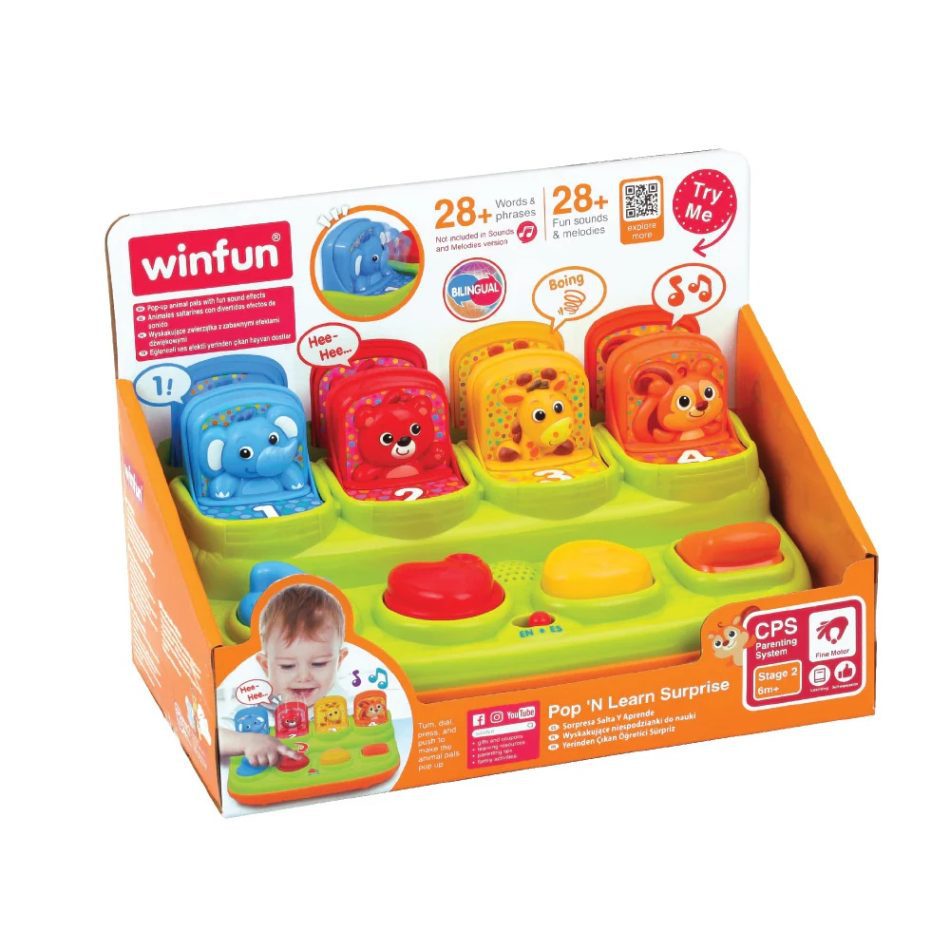 חיות קופצות דו לשוני Winfun - Iam toys, משחקי התפתחות לתינוקות