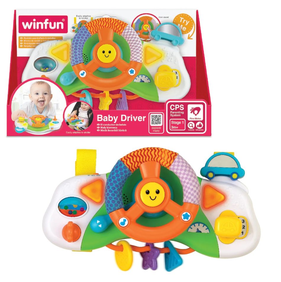פעלולון הגה לעגלה 2ב1 winfun - Iam toys, Winfun