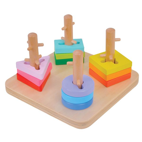 השחלת צורה בסיבוב Pit toys - הרכבות ופאזלים לפעוטות, משחקי הרכבה