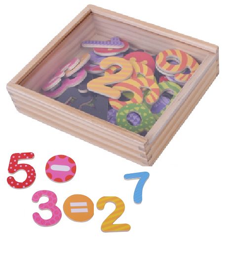 מספרים מגנטים בקופסא Pit toys - משחקי מגנט, משחקי עץ