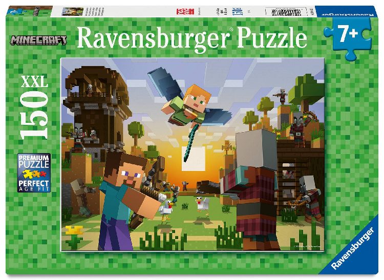 פאזל 150 חל' מיינקראפט Ravensburger - 100+150 חלקים, Ravensburger