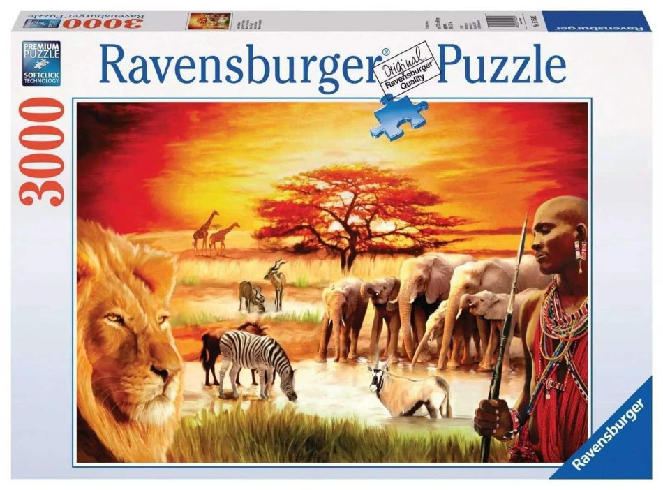 פאזל 3000 חל' המסאי בסוואנה Ravensburger - 2000 חלקים ומעלה, Ravensburger