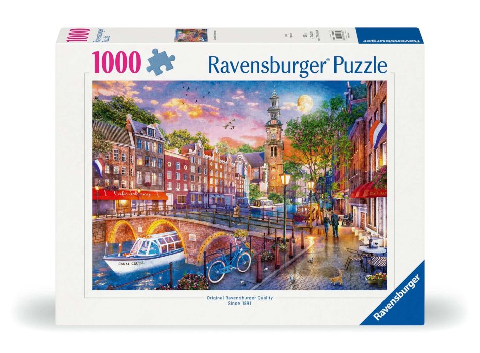 פאזל 1000 חלקים שקיעה באמסטרדם Ravensburger - 1000 חלקים, Ravensburger