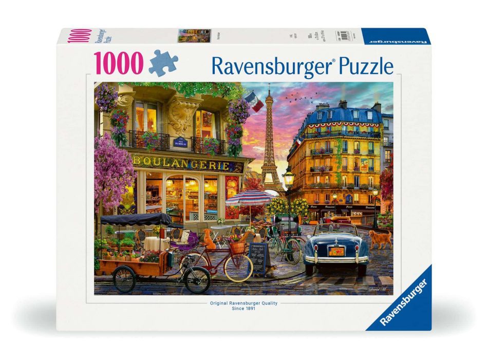 פאזל 1000 חלקים בוקר בפריז Ravensburger - 1000 חלקים, Ravensburger