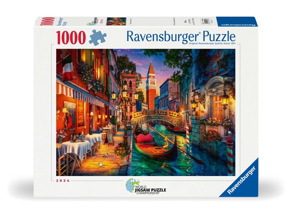 פאזל 1000 חלקים תעלות וונציה Ravensburger - 1000 חלקים, Ravensburger