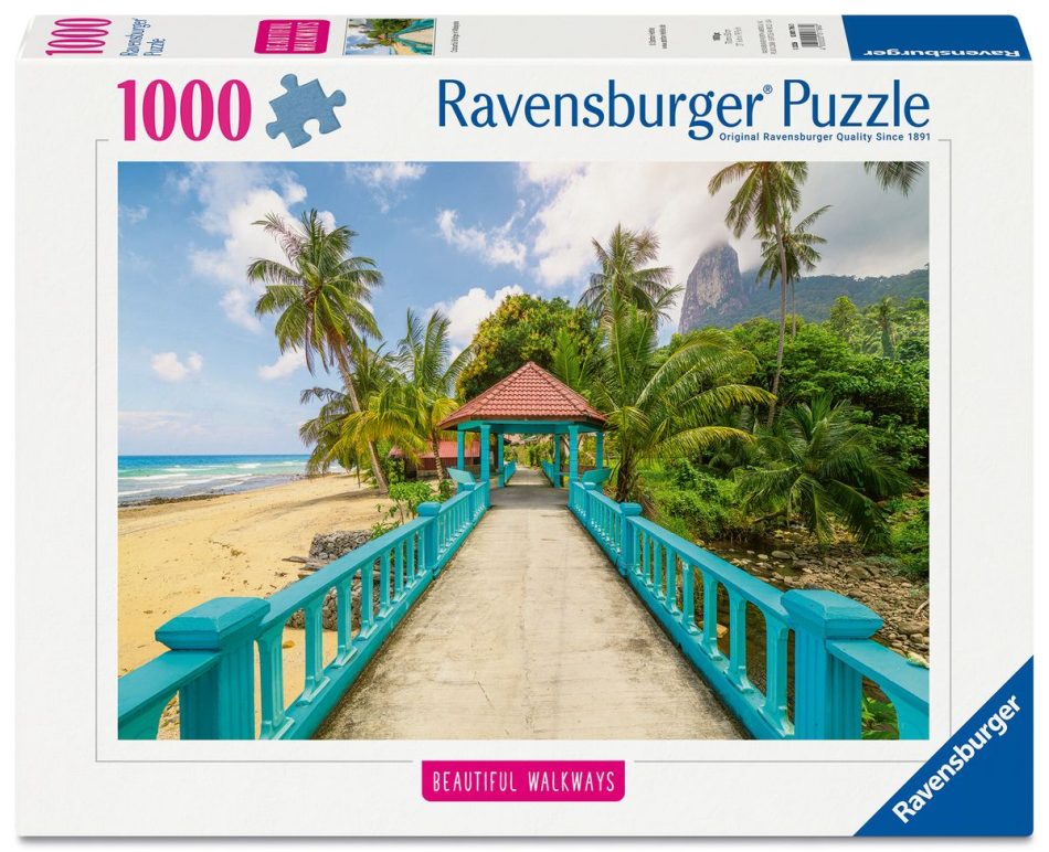 פאזל 1000 גשר צבעוני במלזיה Ravensburger - 1000 חלקים, Ravensburger
