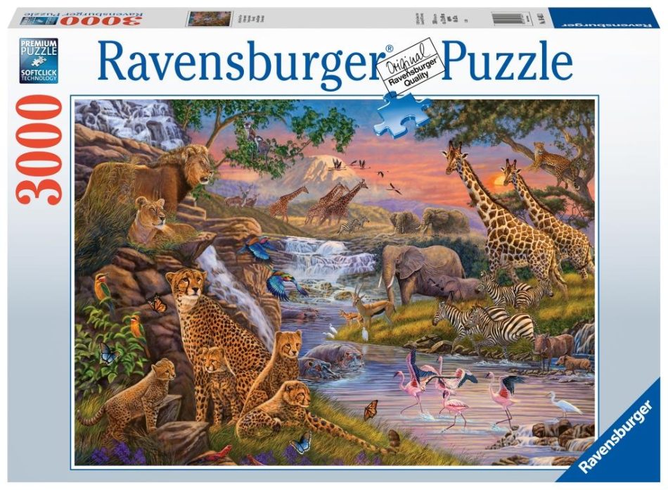 פאזל 3000 חל' ממלכת החיות Ravensburger - 2000 חלקים ומעלה, Ravensburger