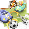 מכוניות מתנגשות זוגי עם שלט Football-bumpers - טופליי, כלי תחבורה