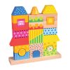 השחלת צורה בית מעץ Pit toys - משחקי התפתחות לתינוקות, משחקי עץ