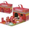 תחנת כיבוי אש מעץ Pit toys - הרכבות ופאזלים לפעוטות, משחקי עץ