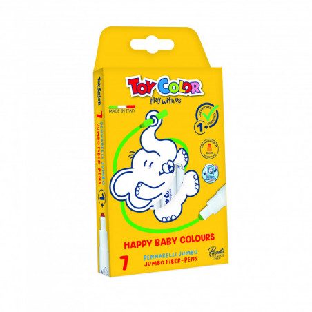 טושים צבעוניים לפעוטות 7יח Toy color baby - בית ספר ואומנות, טושים ומדגישים