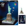 פאזל תלת מימד פסל חירות מואר Ravensburger iconics - Ravensburger, פאזלים