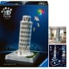 פאזל תלת מימד מגדל פיזה מואר Ravensburger iconics - Ravensburger, בניםבנות