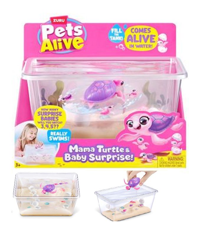 פטס אלייב אמא צבה Pets Alive - בובות, חיות מחמד